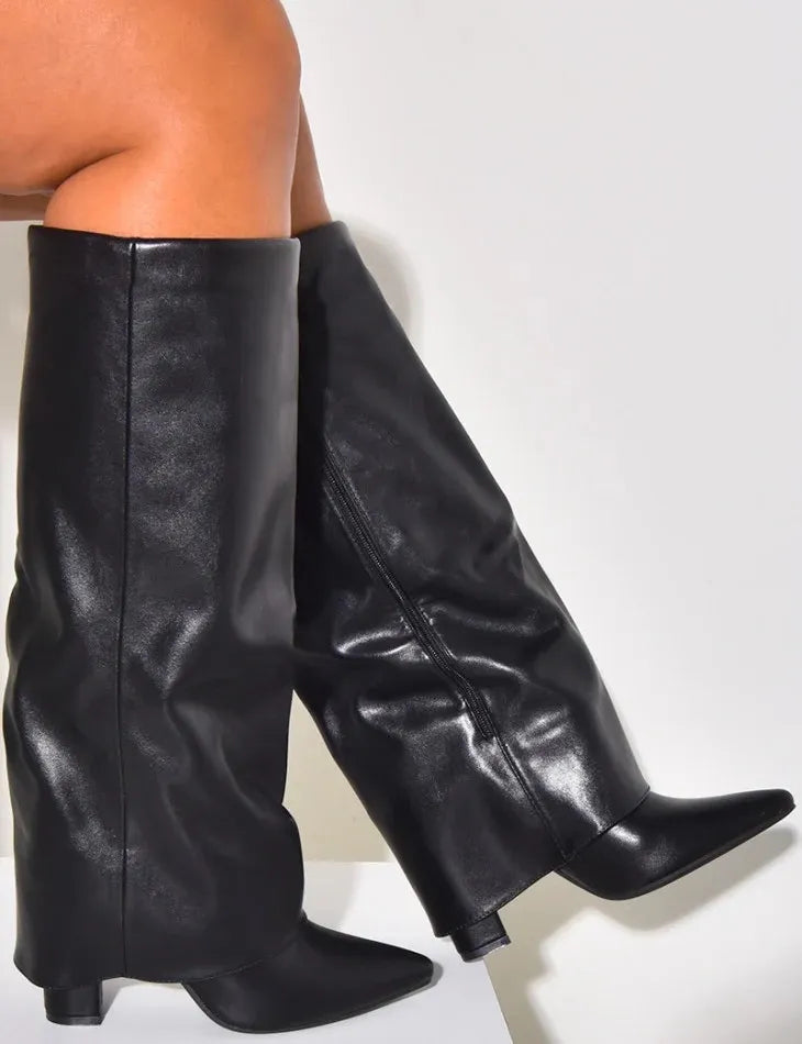 LOIRE - LEDERSTIEFEL SCHWARZ