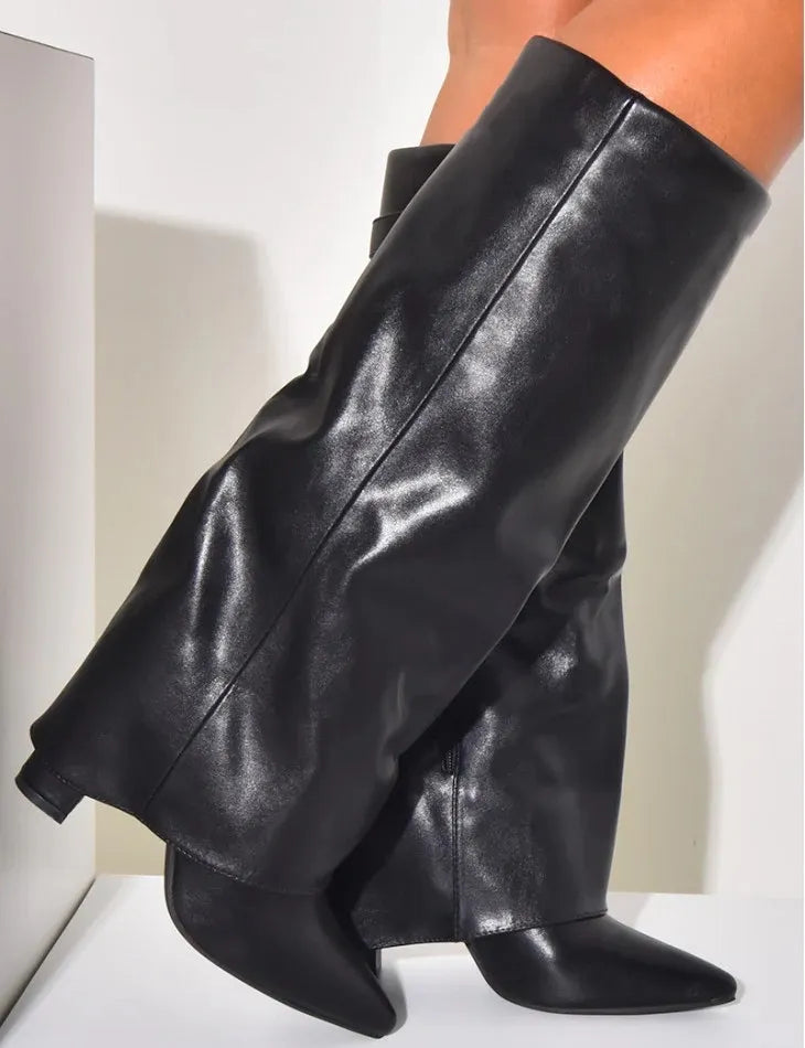 LOIRE - LEDERSTIEFEL SCHWARZ