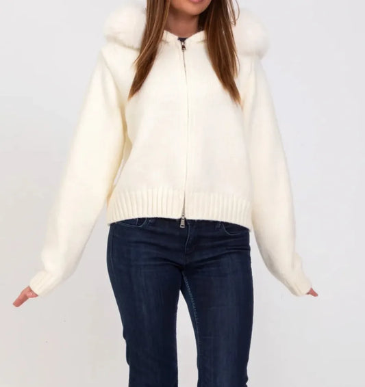 LOIRE WOLLJACKE - WEISS