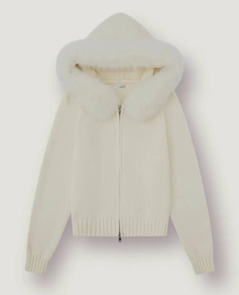 LOIRE WOLLJACKE - WEISS