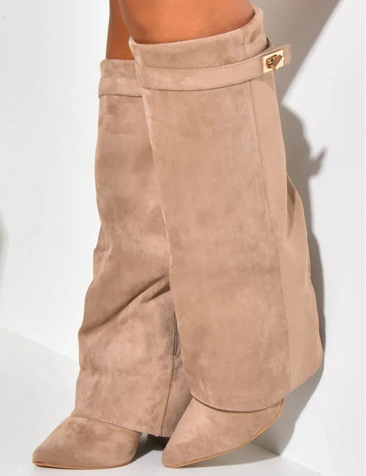 LOIRE SUEDE STIEFEL - KAKI