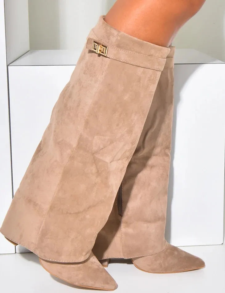 LOIRE SUEDE STIEFEL - KAKI