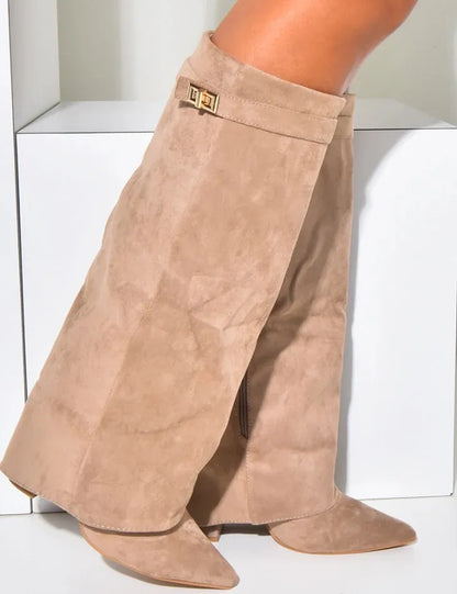 LOIRE SUEDE STIEFEL - KAKI