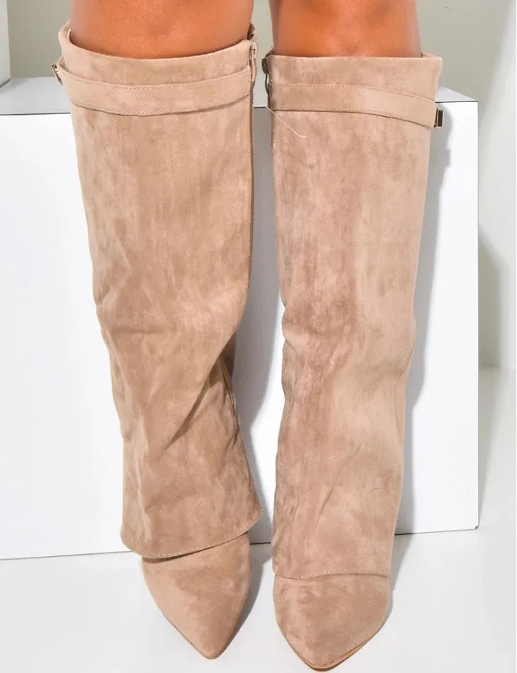 LOIRE SUEDE STIEFEL - KAKI
