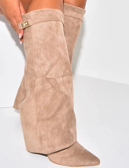 LOIRE SUEDE STIEFEL - KAKI